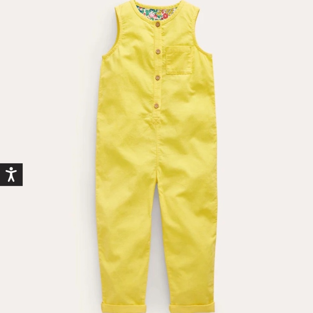 Mini Boden Vibrant Yellow Romper